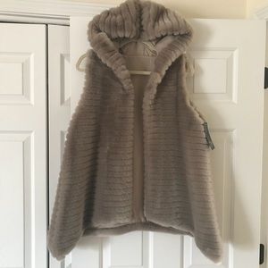 Womens faux fur vest